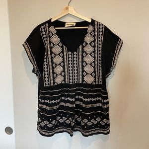 Savannah Jane Plus Sized Embroidered Top
